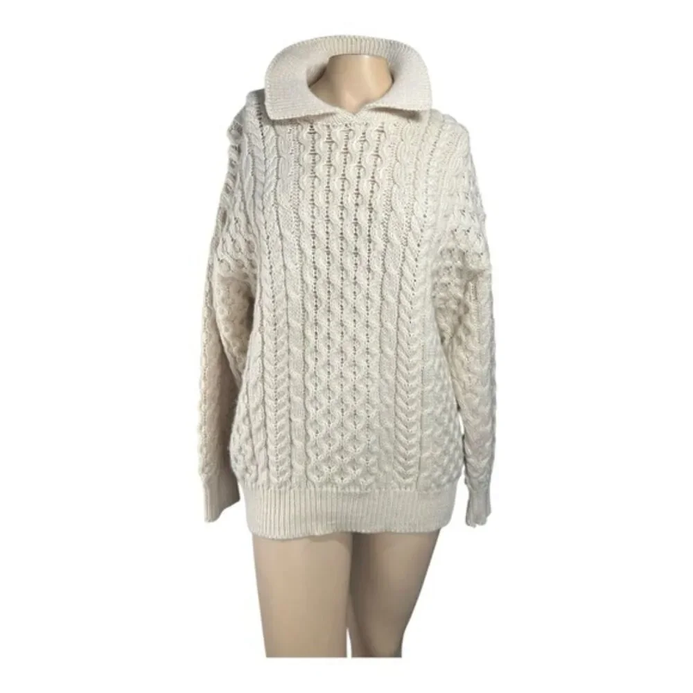 Glens of Donegal Handcrafted Irish Wool Sweater – Size Small